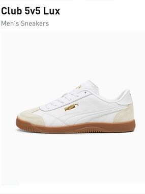 Puma White Leather Classic Sneaker with Gum Sole